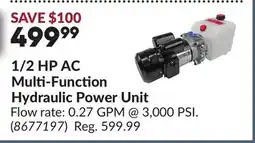 Princess Auto 1/2 HP AC Multi-Function Hydraulic Power Unit offer