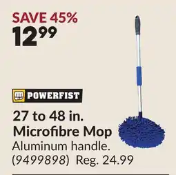 Princess Auto 27 to 48 in. Microfibre Mop offer