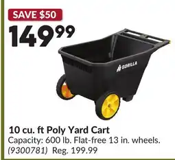 Princess Auto 10 cu. ft Poly Yard Cart offer