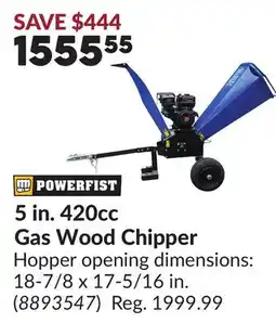 Princess Auto 5 in. 420cc Gas Wood Chipper offer