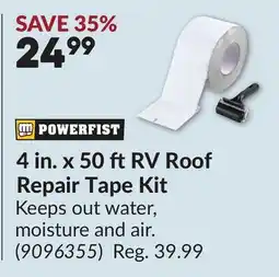 Princess Auto 4 in. x 50 ft RV Roof Repair Tape Kit offer