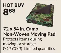 Princess Auto 72 x 54 in. Camo Non-Woven Moving Pad offer