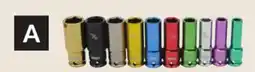 Princess Auto SAE: 7/16 to 1 in. 10 pc 1/2 in. dr Coloured Deep Impact Socket Sets offer