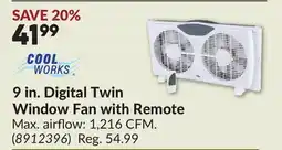 Princess Auto 9 in. Digital Twin Window Fan with Remote offer