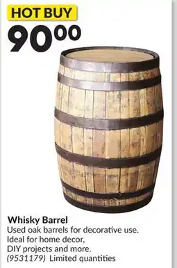 Princess Auto Whisky Barrel offer