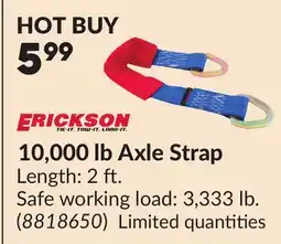 Princess Auto ERICKSON 10,000 lb Axle Strap offer