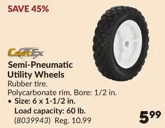 Princess Auto Semi-Pneumatic Utility Wheels offer