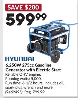 Princess Auto 6,250W 275cc Gasoline Generator with Electric Start offer