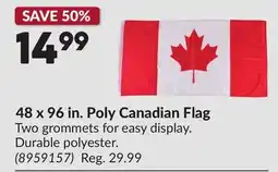 Princess Auto 48 x 96 in. Poly Canadian Flag offer