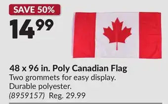 Princess Auto 48 x 96 in. Poly Canadian Flag offer