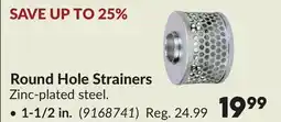 Princess Auto Round Hole Strainers offer