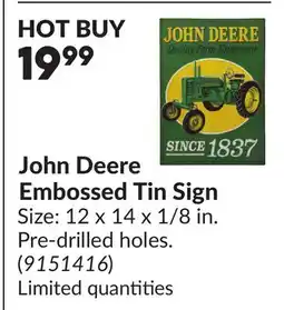 Princess Auto Embossed Tin Sign offer