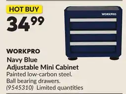 Princess Auto WORKPRO Navy Blue Adjustable Mini Cabinet offer