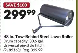 Princess Auto 48 in. Tow-Behind Steel Lawn Roller offer