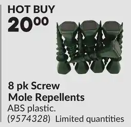 Princess Auto 8 pk Screw Mole Repellents offer
