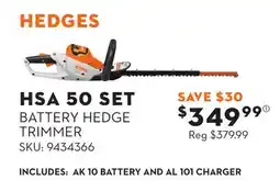 Princess Auto HSA 50 SET BATTERY HEDGE TRIMMER offer