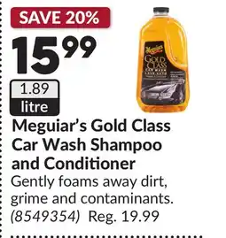 Princess Auto Gold Class Car Wash Shampoo and Conditioner offer