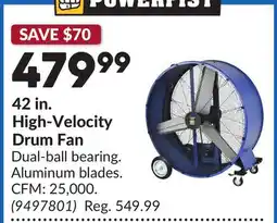 Princess Auto 42 in. High-Velocity Drum Fan offer