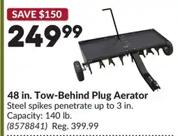 Princess Auto 48 in. Tow-Behind Plug Aerator offer