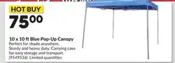 Princess Auto 10 x 10 ft Blue Pop-Up Canopy offer