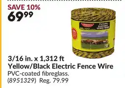 Princess Auto 3/16 in. x 1,312 ft Yellow/Black Electric Fence Wire offer