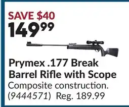 Princess Auto Prymex .177 Break Barrel Rifle with Scope offer