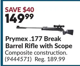 Princess Auto Prymex .177 Break Barrel Rifle with Scope offer
