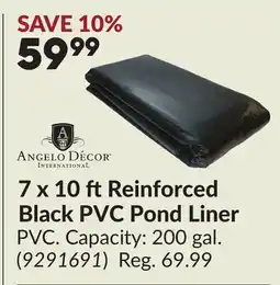 Princess Auto 7 x 10 ft Reinforced Black PVC Pond Liner offer