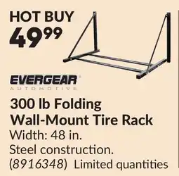 Princess Auto 300 lb Folding Wall-Mount Tire Rack offer
