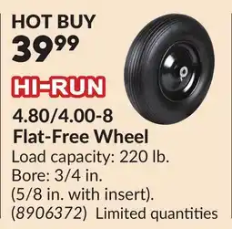 Princess Auto HI-RUN 4.80/4.00-8 Flat-Free Wheel offer