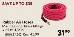Princess Auto Rubber Air Hoses offer