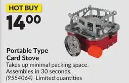 Princess Auto Portable Type Card Stove offer