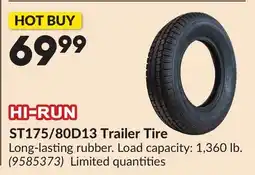 Princess Auto HI-RUN ST175/80D13 Trailer Tire offer