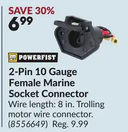 Princess Auto 2-Pin 10 Gauge Female Marine Socket Connector offer