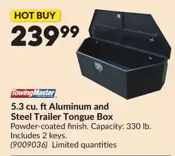 Princess Auto 5.3 cu. ftAluminum and Steel Trailer Tongue Box offer