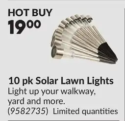 Princess Auto 10 pk Solar Lawn Lights offer
