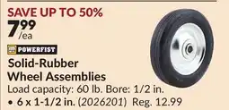 Princess Auto Solid-Rubber Wheel Assemblies offer