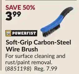 Princess Auto Soft-Grip Carbon-Steel Wire Brush offer
