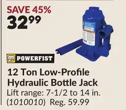 Princess Auto 12 Ton Low-Profile Hydraulic Bottle Jack offer