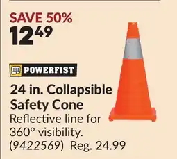 Princess Auto POWERFIST 24 in. Collapsible Safety Cone offer