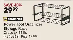 Princess Auto POWERFIST Power Tool Organizer Storage Rack offer