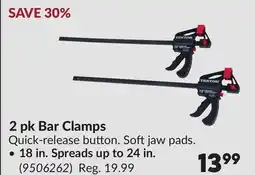 Princess Auto 2 pk Bar Clamps offer