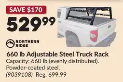 Princess Auto NORTHERN RIDGE 660 lb Adjustable Steel Truck Rack offer