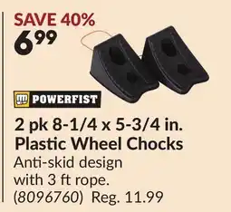 Princess Auto 2 pk 8-1/4 x 5-3/4 in. Plastic Wheel Chocks offer