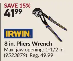Princess Auto 8 in. Pliers Wrench offer