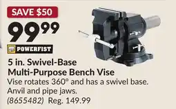 Princess Auto 5 in. Swivel-Base Multi-Purpose Bench Vise offer