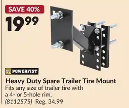 Princess Auto Heavy Duty Spare Trailer Tire Mount offer