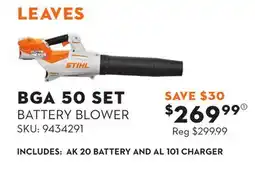 Princess Auto BGA 50 SET BATTERY BLOWER offer