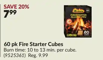 Princess Auto 60 pk Fire Starter Cubes offer