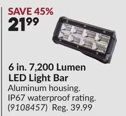 Princess Auto 6 in. 7,200 Lumen LED Light Bar offer